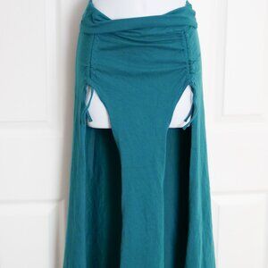 Noralina Freedom Teal "Preistess" Split Maxi Skirt SIZE SMALL